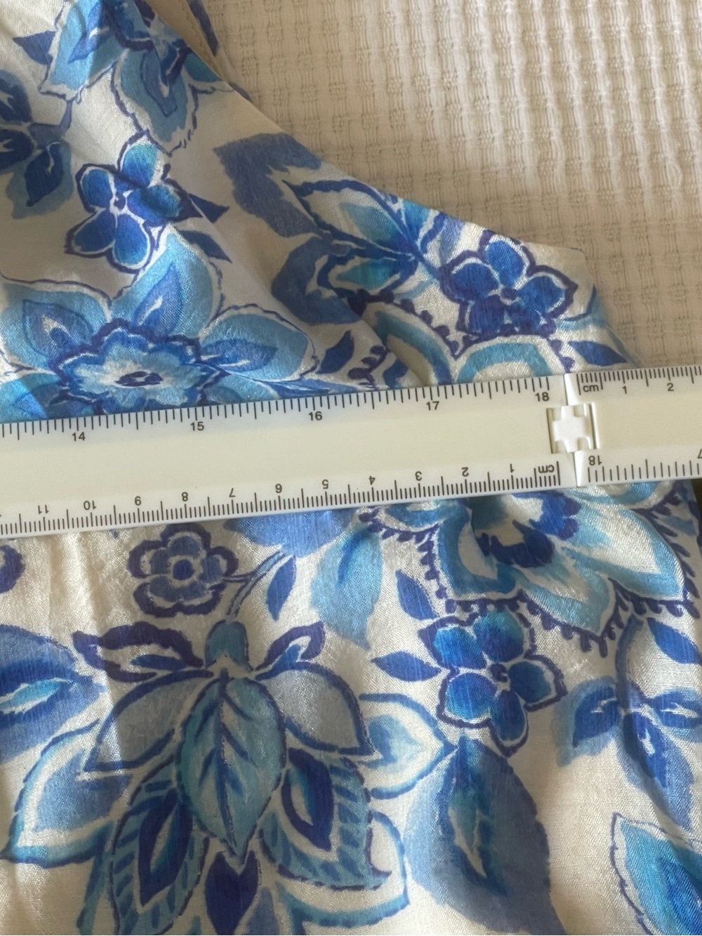 MSK White Dress with Blue Floral Halter Neck - Picture 13 of 13